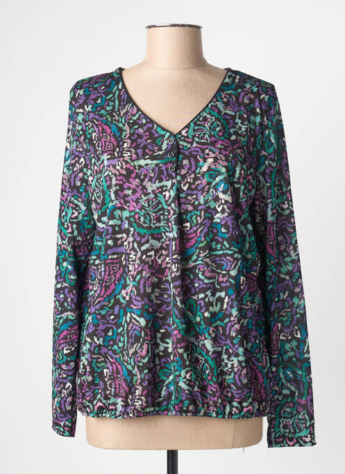Blouse imprimé fantaisie manches longues violet DIANE LAURY femme