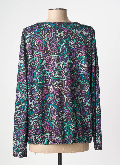 Blouse imprimé fantaisie manches longues violet DIANE LAURY femme