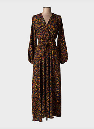 Robe longue manches longues manches longues noir DONA LISA femme