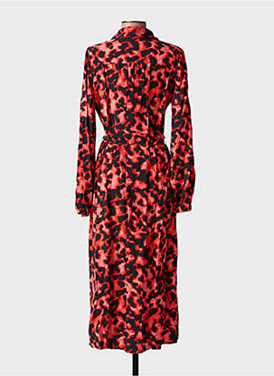 Robe longue manches longues manches longues orange B.YOUNG femme