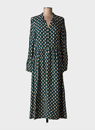 Robe longue manches longues manches longues vert C'EST BEAU LA VIE femme