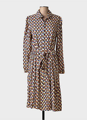 Robe mi-longue manches longues manches longues rouge C'EST BEAU LA VIE femme