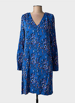 Robe courte manches longues manches longues bleu LOLA ESPELETA femme