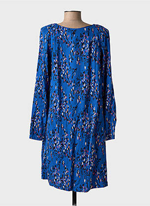 Robe courte manches longues manches longues bleu LOLA ESPELETA femme