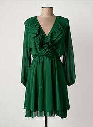 Robe courte manches longues manches longues vert DONA LISA femme