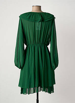 Robe courte manches longues manches longues vert DONA LISA femme