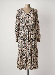 Robe longue manches longues manches longues noir C'EST BEAU LA VIE femme