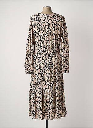 Robe longue manches longues manches longues noir C'EST BEAU LA VIE femme