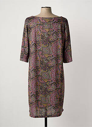 Robe mi-longue manches 3/4 manches 3/4 rose SPG WOMAN femme