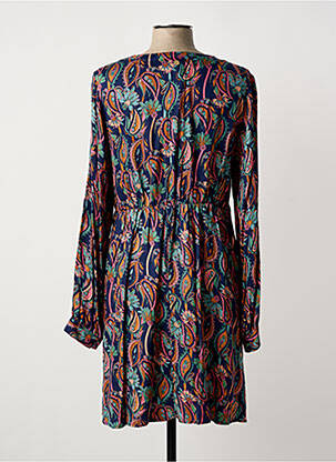 Robe mi-longue manches longues manches longues bleu LOLA ESPELETA femme