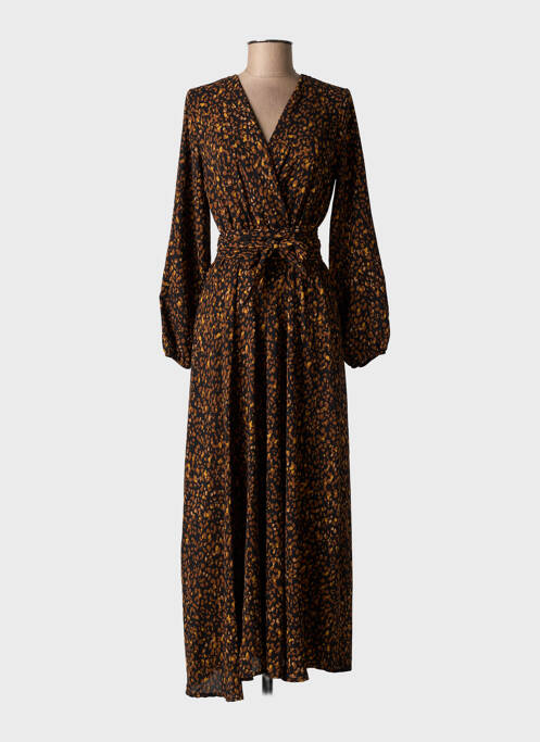 Robe longue manches longues manches longues noir DONA LISA femme