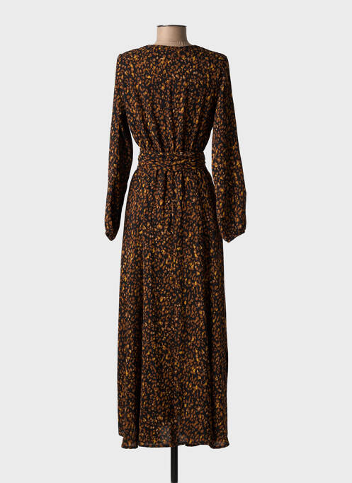 Robe longue manches longues manches longues noir DONA LISA femme