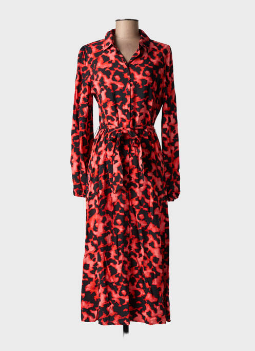 Robe longue manches longues manches longues orange B.YOUNG femme