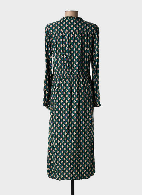 Robe longue manches longues manches longues vert C'EST BEAU LA VIE femme