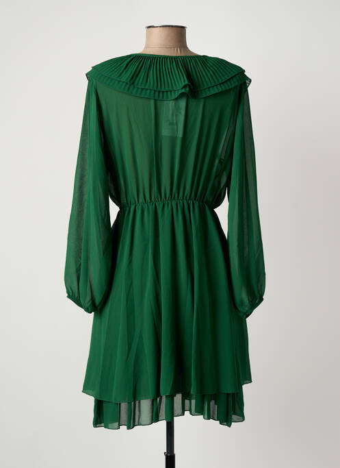 Robe courte manches longues manches longues vert DONA LISA femme