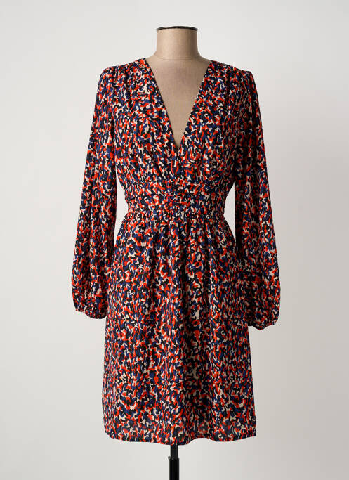 Robe courte manches longues manches longues bleu MAELLE femme