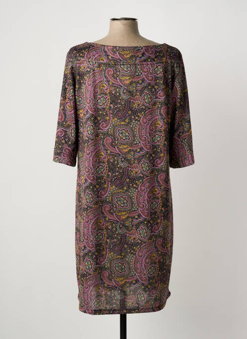 Robe mi-longue manches 3/4 manches 3/4 rose SPG WOMAN femme