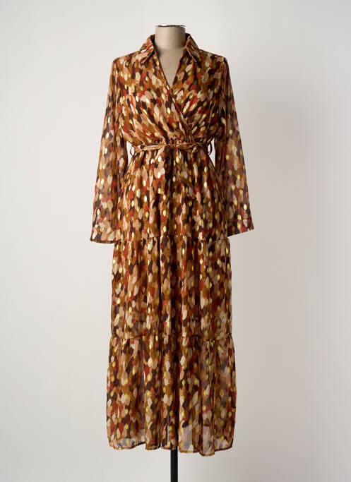 Robe longue marron DONA LISA femme