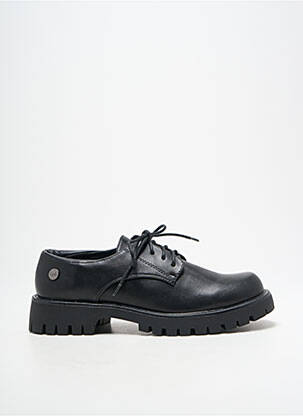Derbies tissage satiné talon plat jusqu'à 3cm noir LPB femme