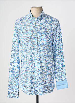 Chemise manches longues coupe cintrée bleu A FISH NAMED FRED homme