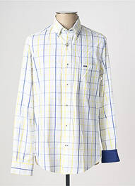 Chemise manches longues imprimé carreaux jaune GENDIVE homme