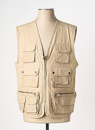 Gilet sans manche coupe cintrée beige SEA BARRIER homme