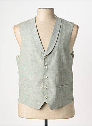 Gilet sans manche tissage chiné vert CLUB OF GENTS homme