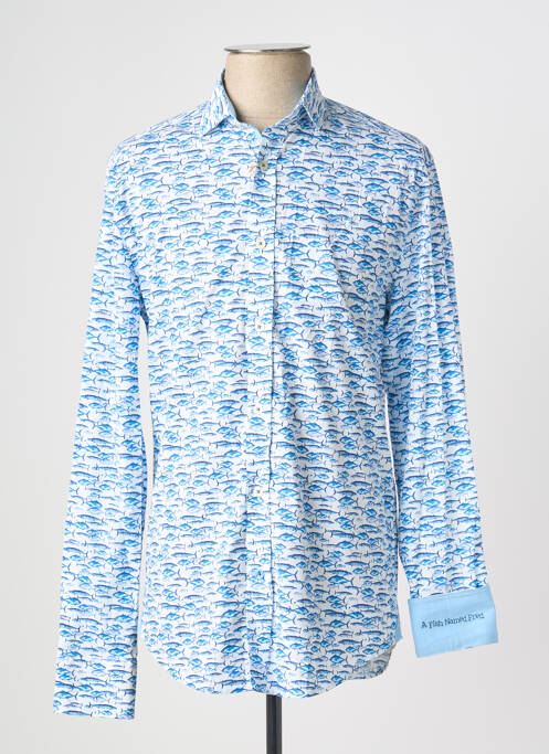 Chemise manches longues coupe cintrée bleu A FISH NAMED FRED homme