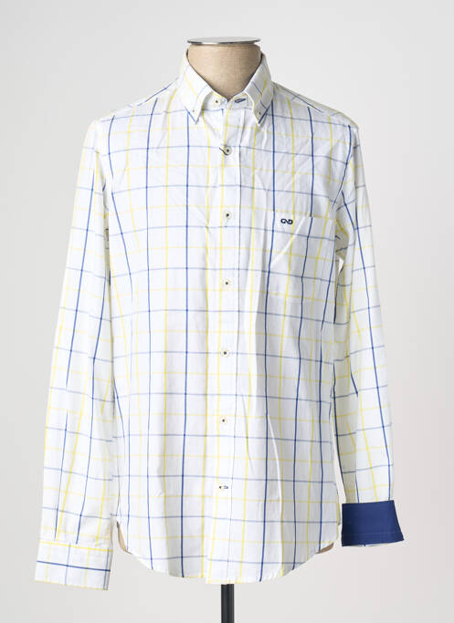 Chemise manches longues imprimé carreaux jaune GENDIVE homme