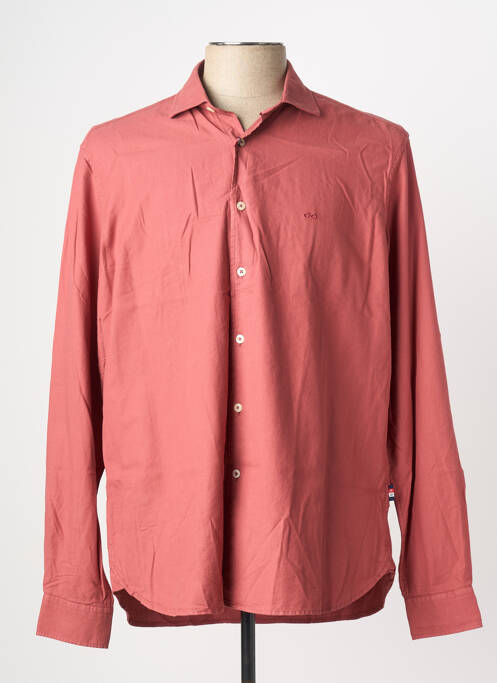 Chemise manches longues coupe cintrée rose GENDIVE homme