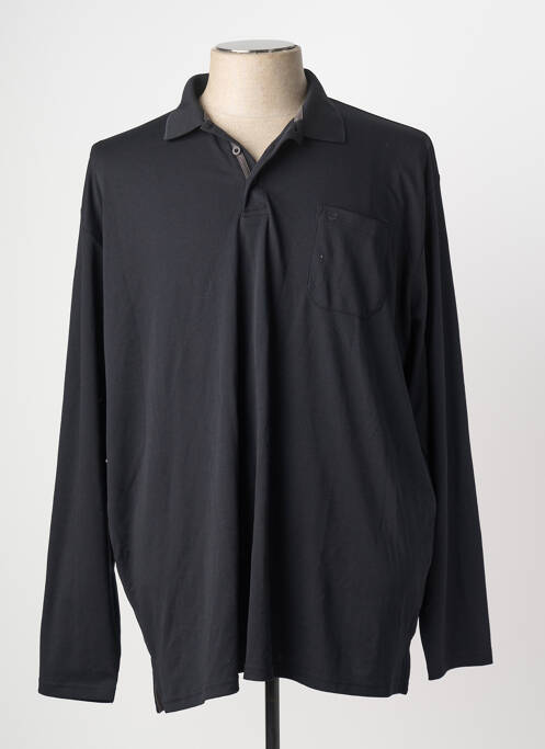 Polo manches longues manches longues noir REDMOND homme