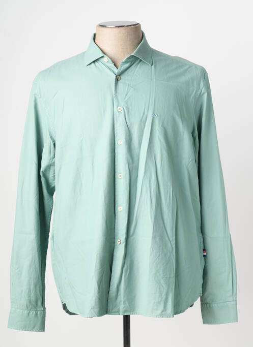 Chemise manches longues coupe cintrée vert GENDIVE homme