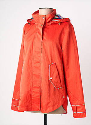 Coupe-vent manches longues a capuche orange ZIA BRAND femme