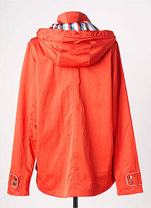 Coupe-vent poches a capuche orange ZIA BRAND femme