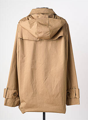 Trench poignets boutonnés a capuche marron ATTRAIT femme