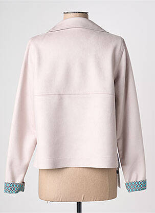 Veste casual tissage suedine gris REVER MILE femme