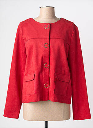 Veste chic poches rouge SIGNATURE femme