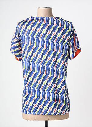 T-shirt imprimé fantaisie manches courtes bleu SCORZZO femme