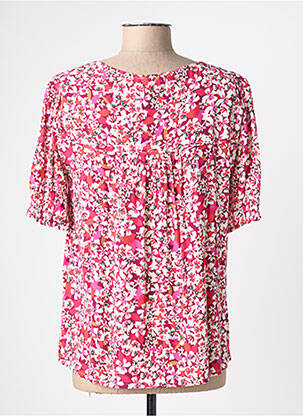 Blouse imprimé fleurs manches courtes rose JULIE GUERLANDE femme