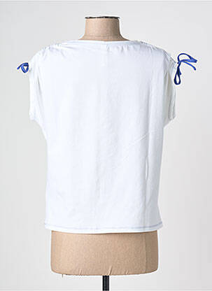 T-shirt col v manches courtes blanc SCORZZO femme