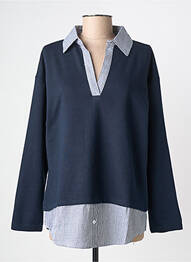 Tunique manches longues col chemisier bleu SEASON femme