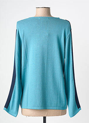 Pull coupe cintrée manches longues bleu I.ODENA femme