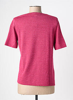 Pull coupe cintrée manches courtes rose ELEANE femme