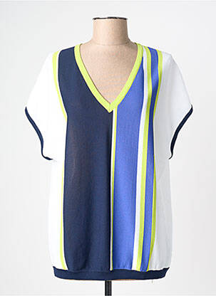 Top tissage jersey manches courtes blanc SCORZZO femme