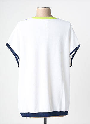 Top tissage jersey manches courtes blanc SCORZZO femme