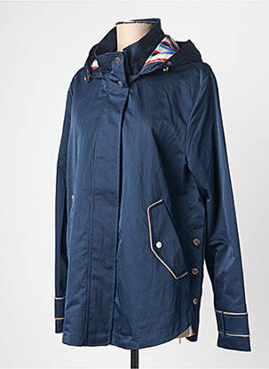 Coupe-vent manches longues a capuche bleu ZIA BRAND femme