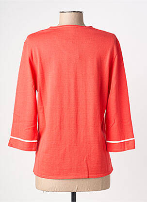 Pull coupe cintrée manches 3/4 orange ELEANE femme