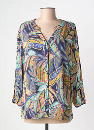 Chemisier coupe cintrée manches 3/4 bleu GRIFFON femme