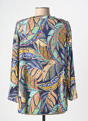 Chemisier coupe cintrée manches 3/4 bleu GRIFFON femme