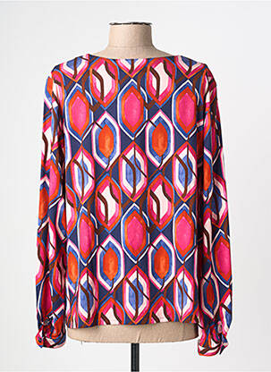 Blouse tissage popeline manches longues rose GEVANA femme